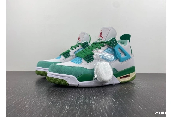 Grass SB   Jordan AJ4-KNCW edition)  AJ4-KNCW Green 4 Retro (limited White 0227